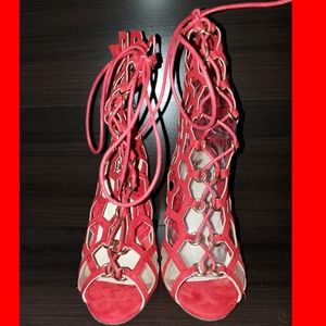 New/Never Worn, Gladiator Lace Up Bootie, Shiekh,
